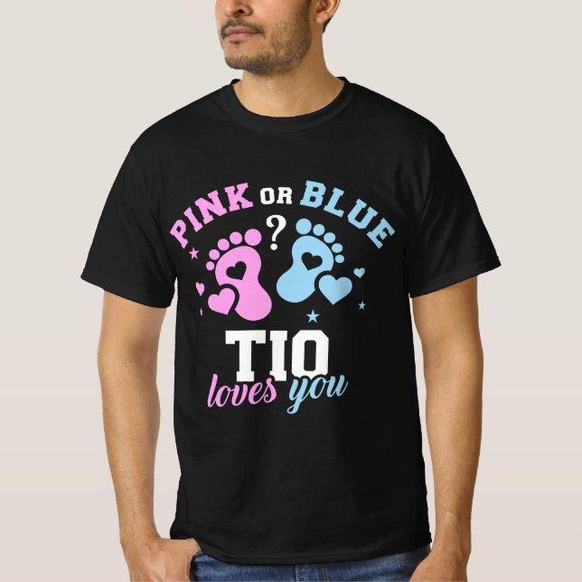 Gender reveal tio uncle  T-Shirt (Front)
