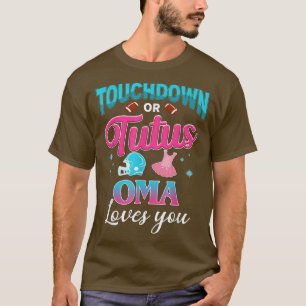 Gender Reveal Touchdown Or Tutus Oma Matching Baby T-Shirt