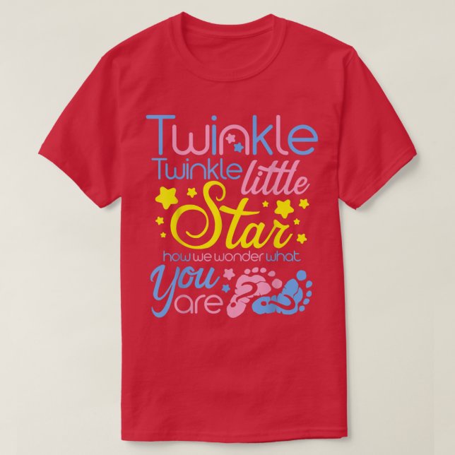 Gender Reveal Twinkle T-Shirt (Design Front)