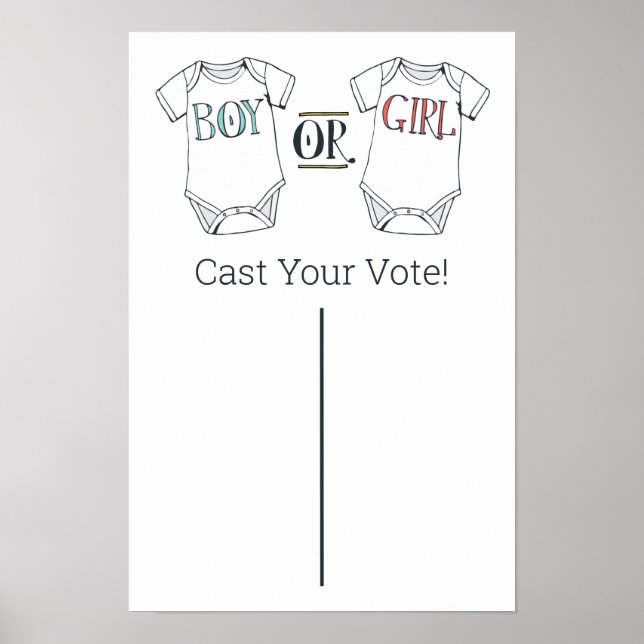 Gender Reveal Voting Poster (Front)