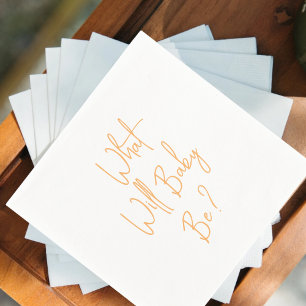Gender Reveal What Will Baby Be Napkin
