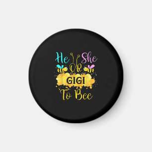 Gender Reveal What Will It Bee - He Or She Gigi Magnet