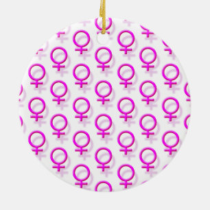 Gender Symbols Ceramic Tree Decoration