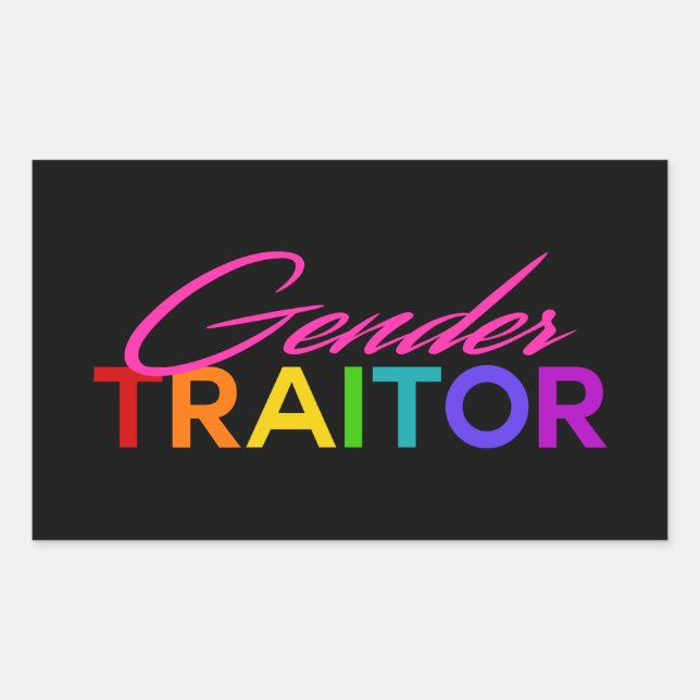 Gender Traitor Rectangular Sticker (Front)