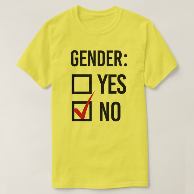 Gender Yes or No T-Shirt (Design Front)
