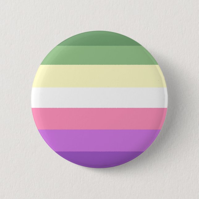 Genderfae pride 6 cm round badge (Front)