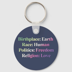 Genderfae Pride - Birthplace: Earth. Race: Human Key Ring