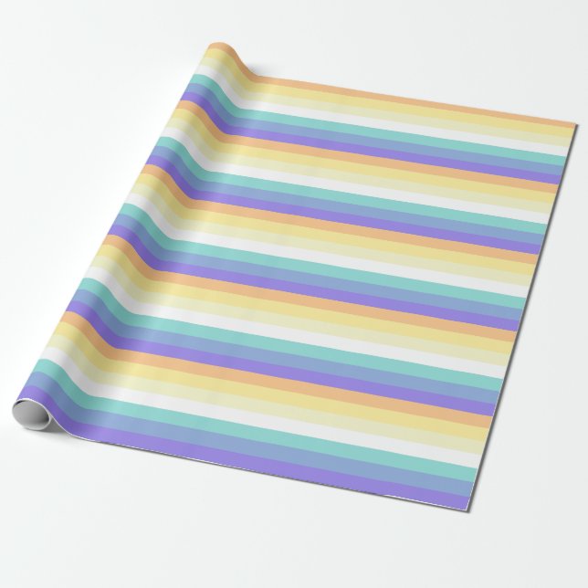 Genderfaun Pride Flag Wrapping Paper (Unrolled)