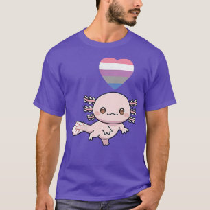 Genderfluid Aolotl LGBTQ NonBinary Pride Flag Anim T-Shirt