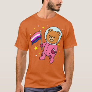 Genderfluid Bear In Space Genderfluid Premium 900 T-Shirt