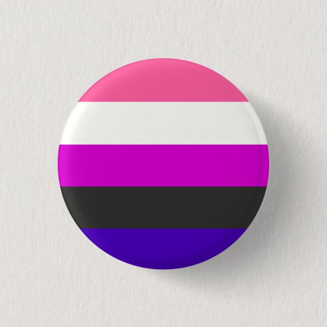 Genderfluid flag 3 cm round badge (Front)