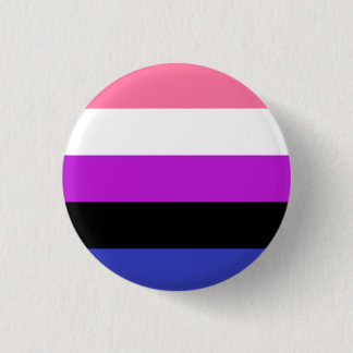 Genderfluid flag 3 cm round badge