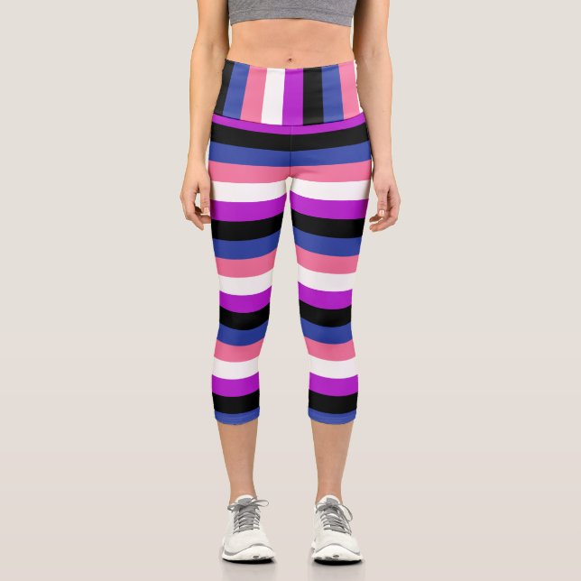 Genderfluid Flag Capris (Front)
