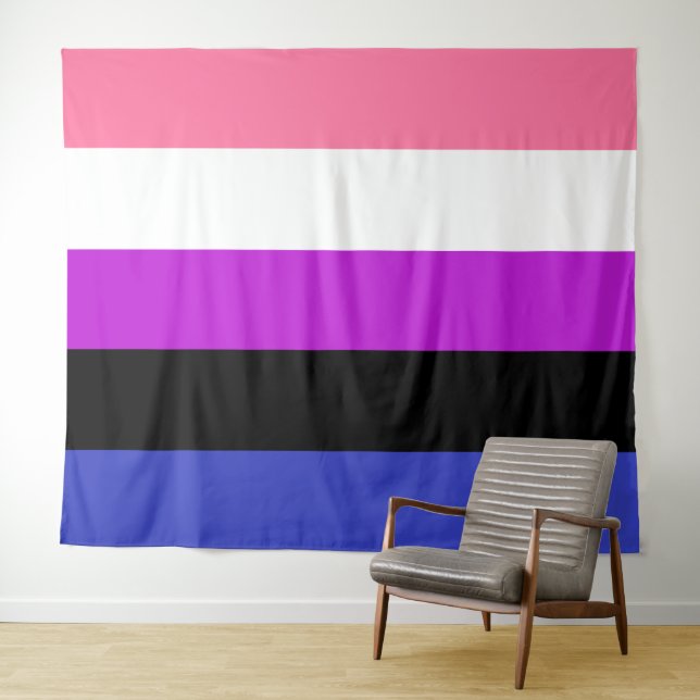 Genderfluid Flag Extra Large LGBT Tapestry (In Situ (Horizontal))