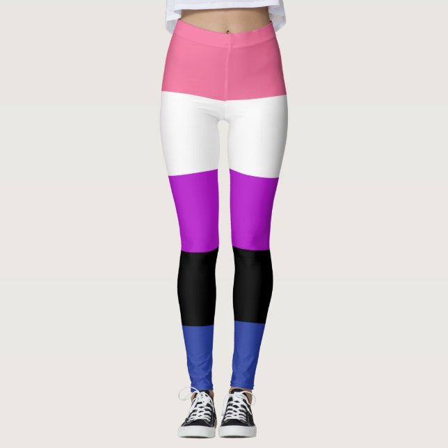 Genderfluid Flag Leggings (Front)