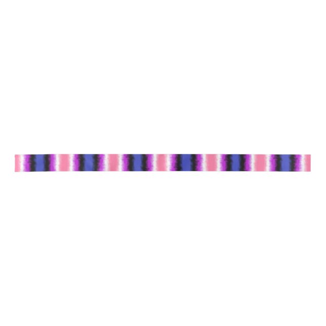 Genderfluid Flag Ribbon Satin Ribbon (Front)