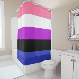 Genderfluid Flag Shower Curtain
