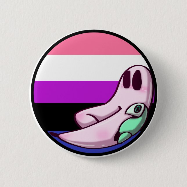 Genderfluid Freshno  Night Crawler Pride Pin (Front)