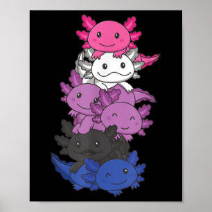 Genderfluid Gender Fluid Pride Lgbtq Axolotl _1 Poster
