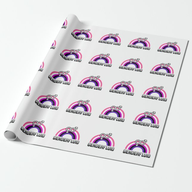 Genderfluid Gender Symbol Wrapping Paper (Unrolled)