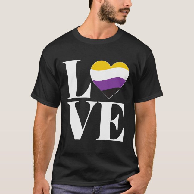 Genderfluid 'Love' Agender Gift For Non-Binary Pri T-Shirt (Front)
