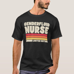 Genderfluid Nurse  Retro Vintage Style T-Shirt