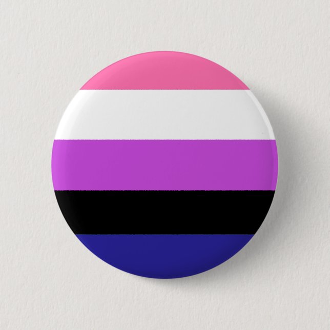 Genderfluid pride 6 cm round badge (Front)
