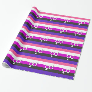 GENDERFLUID PRIDE AND SYMBOL WRAPPING PAPER