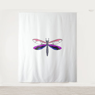 Genderfluid Pride Dragonfly Genderfluid Gift Tapestry