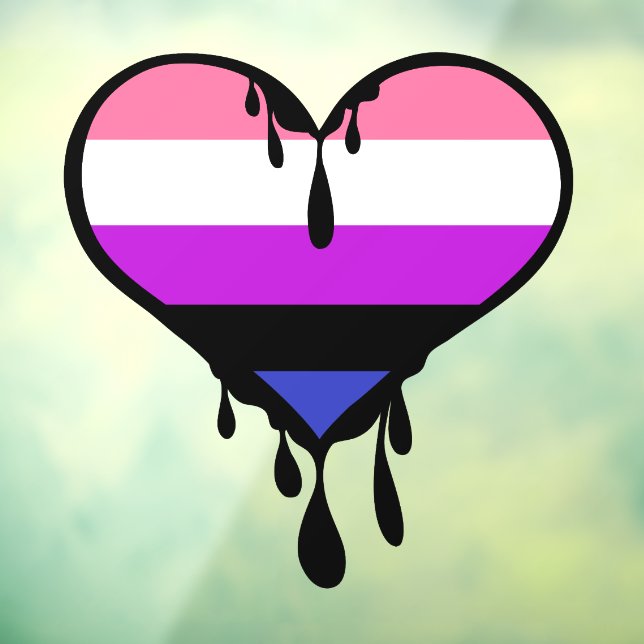 Genderfluid Pride Dripping Heart (Sheet 3)