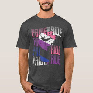 Genderfluid Pride Fist Human Rights Queer Pride Mo T-Shirt