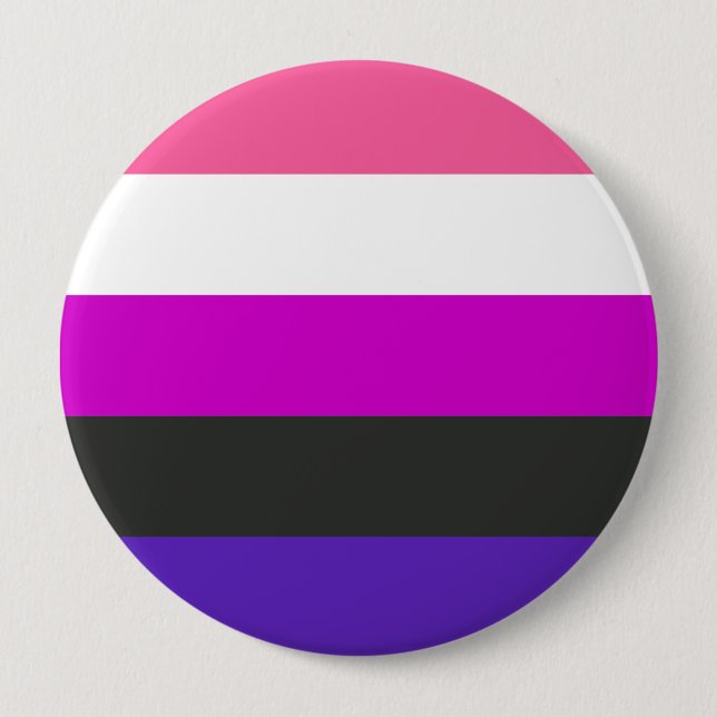Genderfluid Pride Flag 10 Cm Round Badge (Front)