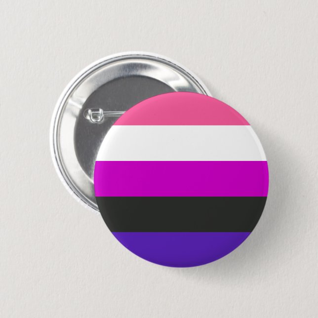Genderfluid Pride Flag 6 Cm Round Badge (Front & Back)