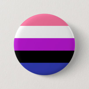 Genderfluid Pride Flag 6 Cm Round Badge