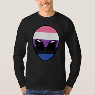 Genderfluid Pride Flag Alien Genderfluid Flag T-Shirt