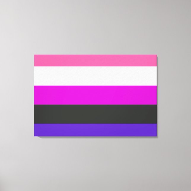 Genderfluid Pride Flag Canvas Print (Front)