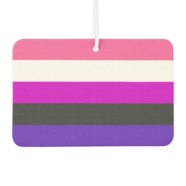 Genderfluid Pride Flag Car Air Freshener (Front)