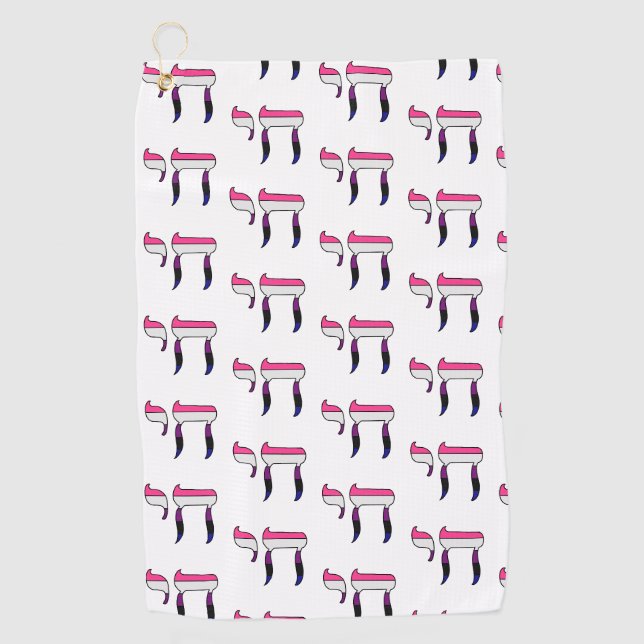 Genderfluid Pride Flag Chai  Golf Towel (Front)