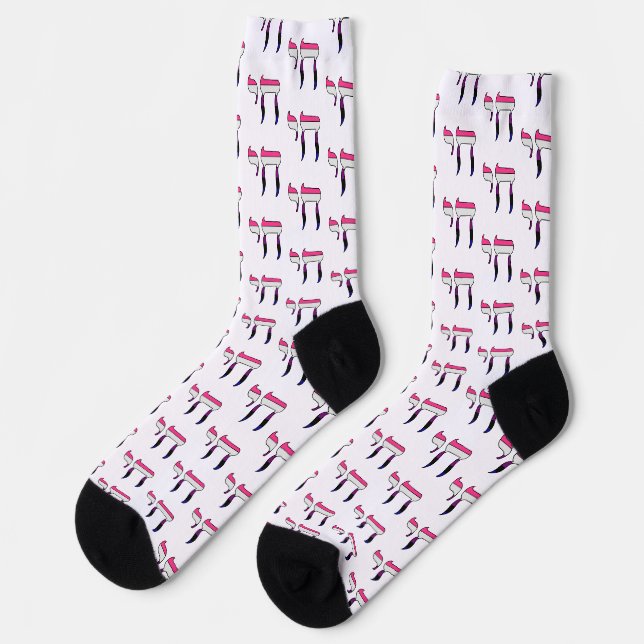 Genderfluid Pride Flag Chai  Socks (Left)