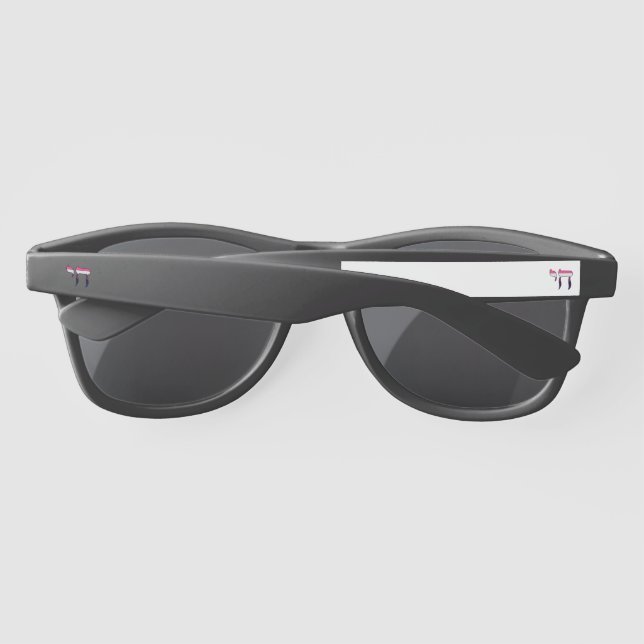 Genderfluid Pride Flag Chai  Sunglasses (Back)