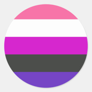 Genderfluid Pride Flag Classic Round Sticker