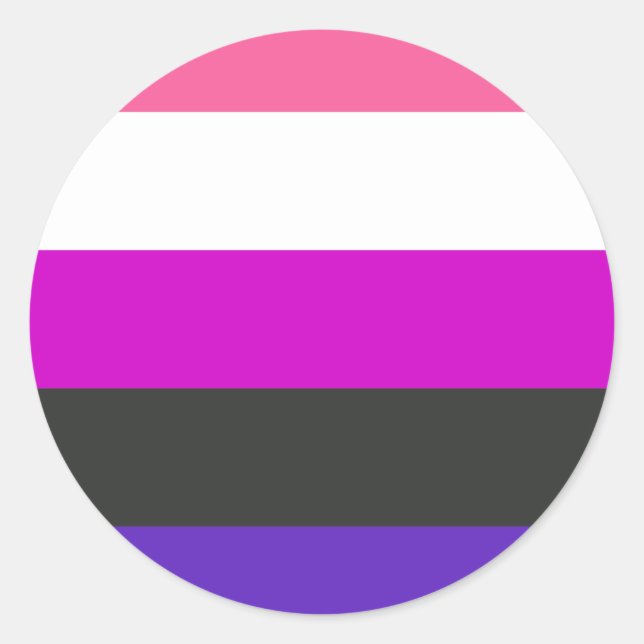Genderfluid Pride Flag Classic Round Sticker (Front)