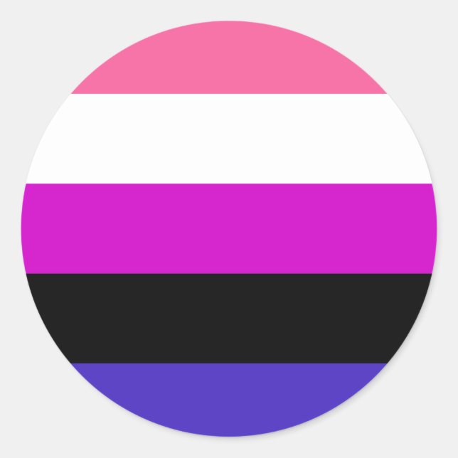 Genderfluid Pride Flag Classic Round Sticker (Front)