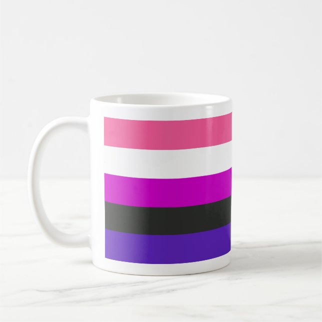 Genderfluid Pride Flag Coffee Mug (Left)