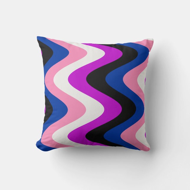 Genderfluid Pride Flag Cushion (Front)