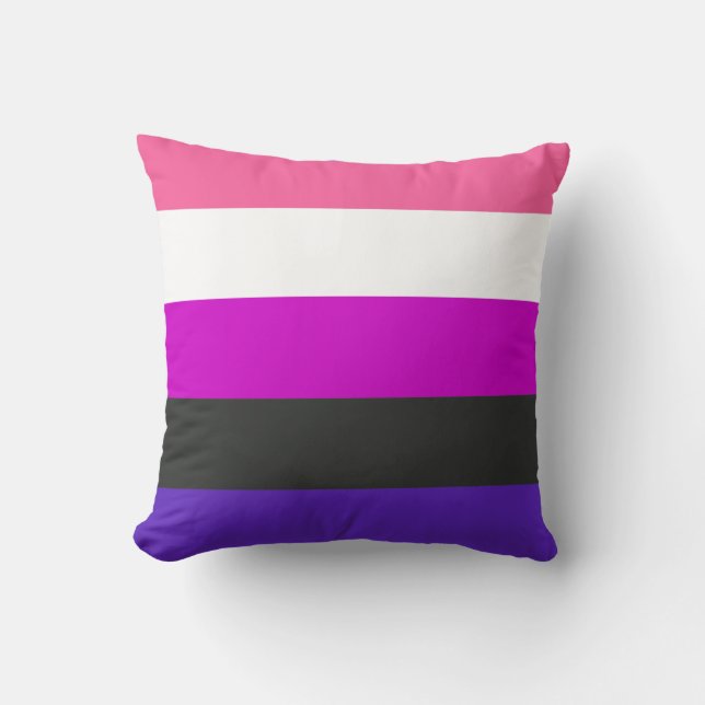 Genderfluid Pride Flag Cushion (Front)