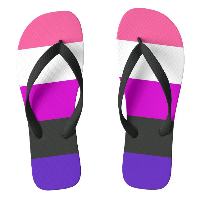 Genderfluid Pride Flag Jandals (Footbed)