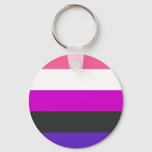 Genderfluid Pride Flag Key Ring