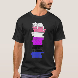 Genderfluid Pride Flag Lgbt Pride Cute Cat Parent  T-Shirt