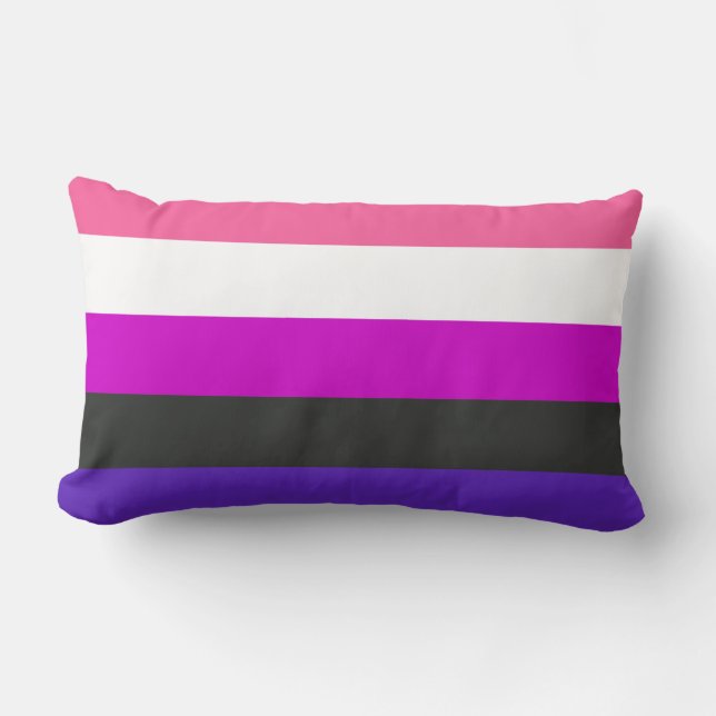 Genderfluid Pride Flag Lumbar Cushion (Front)